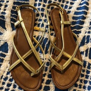 FLASH SALE  womens gold sandals 11